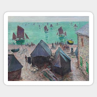 The Departure of the Boats, Etretat by Claude Monet Sticker